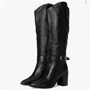 Dolce Vita Boots Tall Tyrone For Women’s Black Leather Size 6.5E New In The Boot